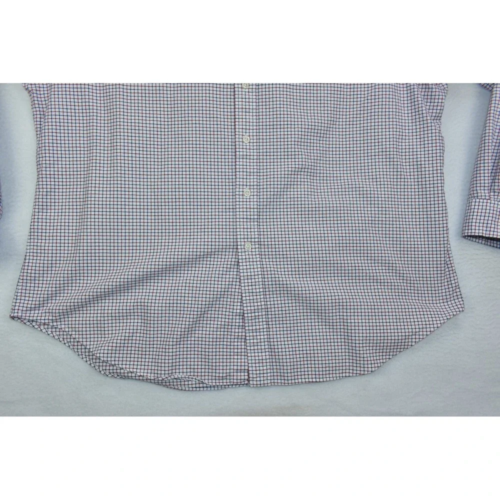 Ralph Lauren Classic Fit Men's Shirt Size XXL White/Red Plaid Check Button Down
